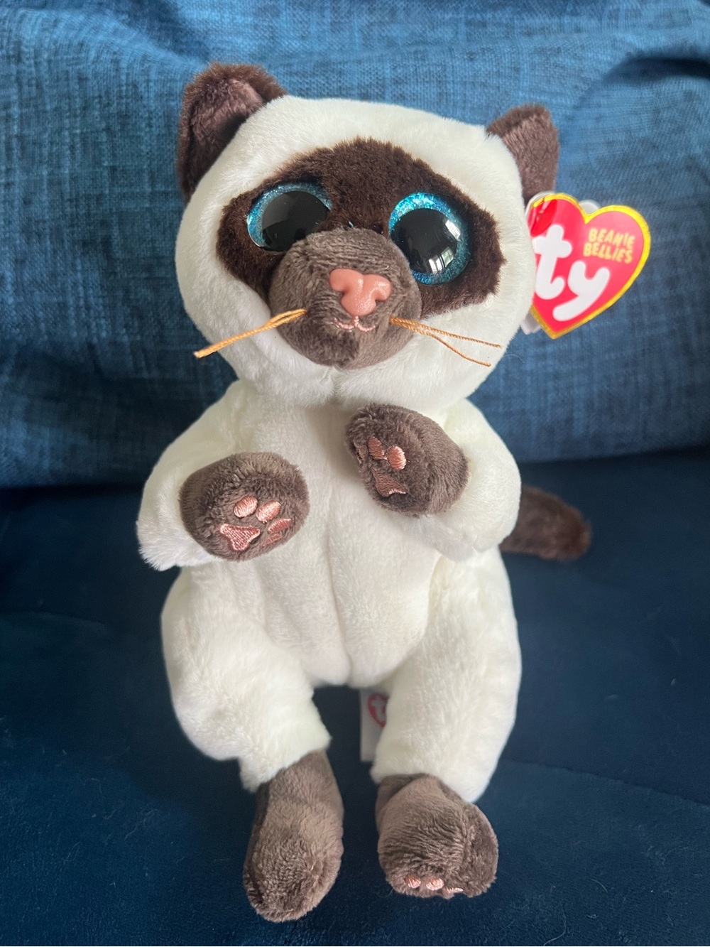 Ty Beanie Bellies Baby Miso Siamese Cat Glitter Eyes Plush Toy (2021) Mint NWT